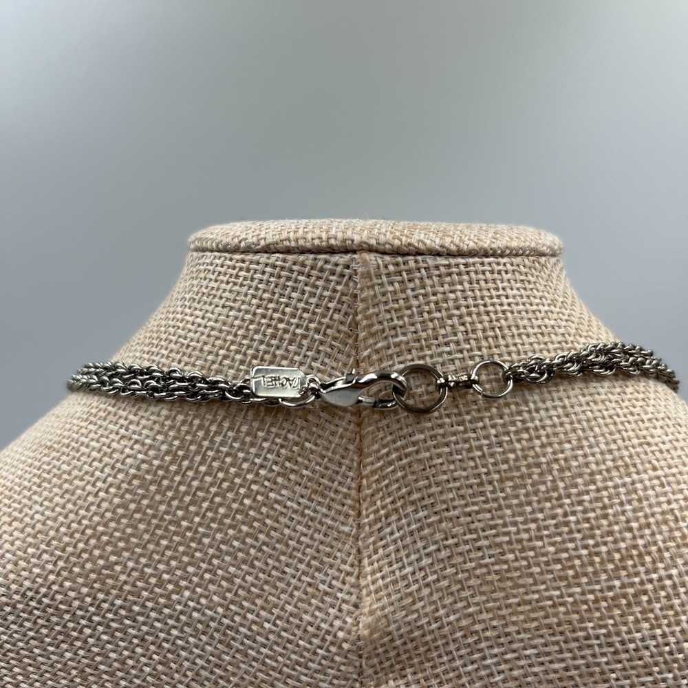 Vintage RACHEL Rose Pearl Multi-Strand Necklace Shabby Chic Romantic Boho Pink - Picture 7 of 9
